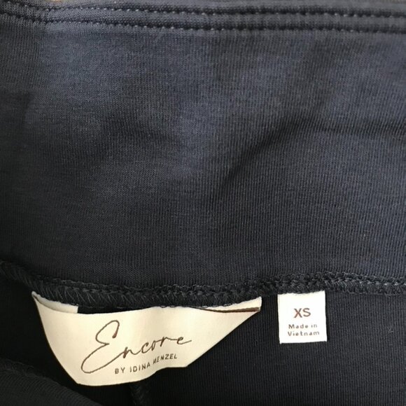 Encore by Idina Menzel Reg Mini Bootleg Pull-On Pants - Midnight (Sz XS) a621139 - Picture 2 of 4